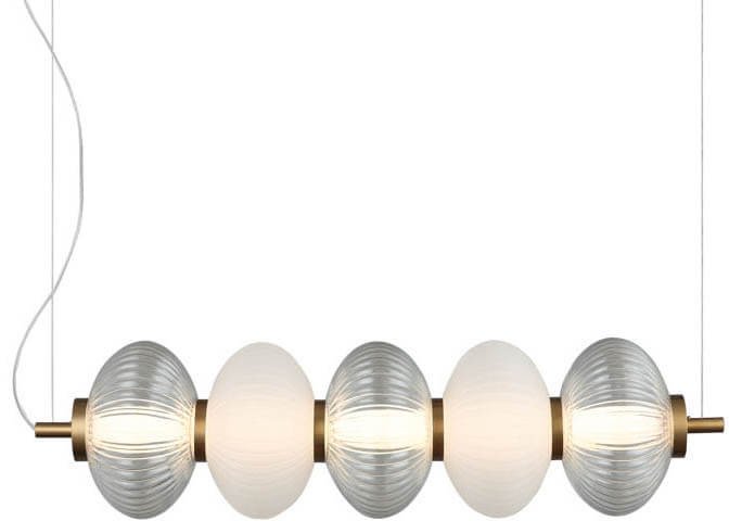 Lampa wisząca Testa PND-84938-4-BK LED 19W 3000K balls transparentna