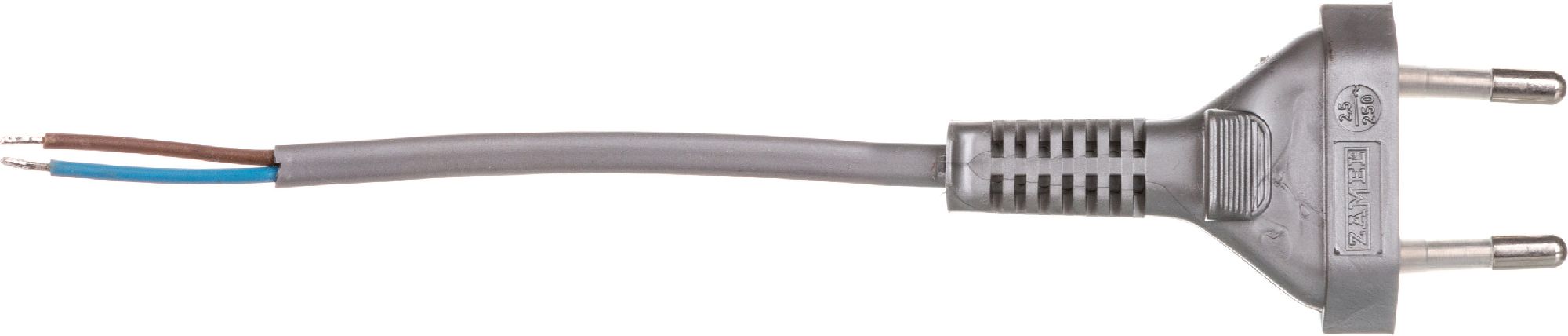 Zamel Przewód przyłączeniowy bez wyłącznika 190cm srebrny SP-190/2X0,5/-SRB (YNS10000439)