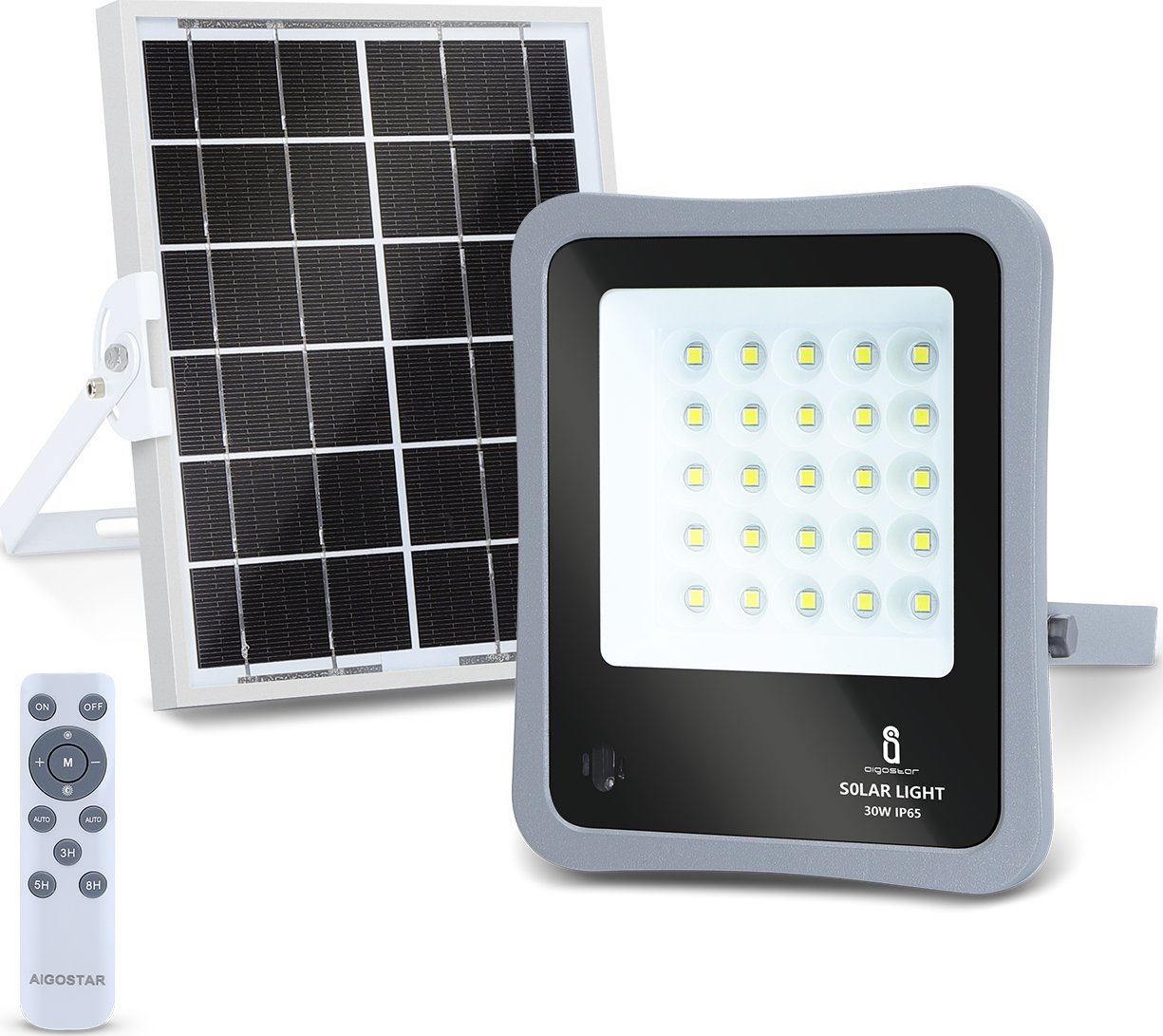 Naświetlacz Aigostar Halogen solarny LED 30W Solarny reflektor LED 30W