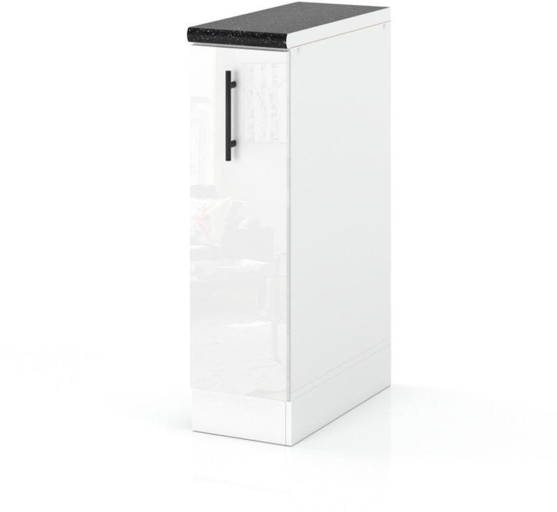 Szafka Kuchenna Stojąca Z Blatem Modułowa 15cm Spremium Biały Połysk