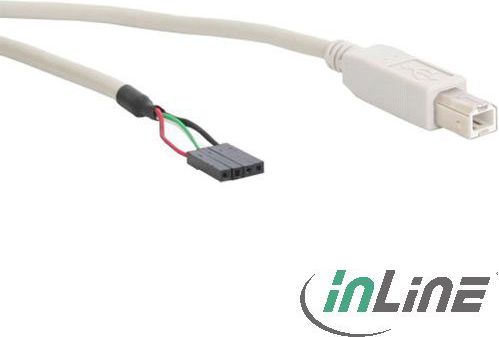 InLine USB zew. - USB wew., 0.4m, Biały (33440D)