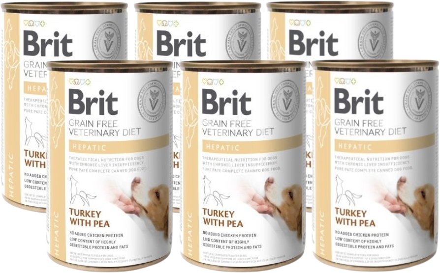 BRIT GF Veterinary Diets Dog Hepatic 6x400g - karma mokra dla psa