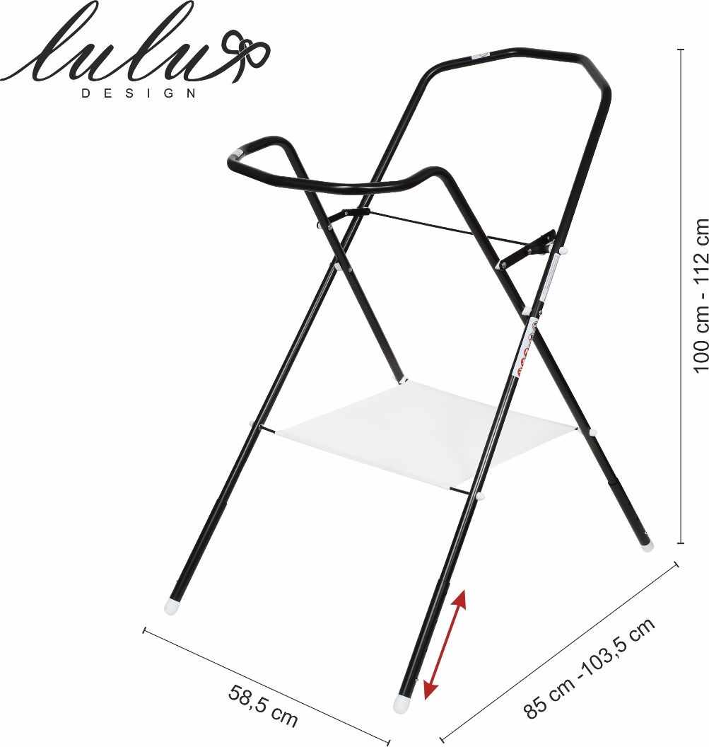 Lulu Design Stojak pod wannę 84cm (czarny)