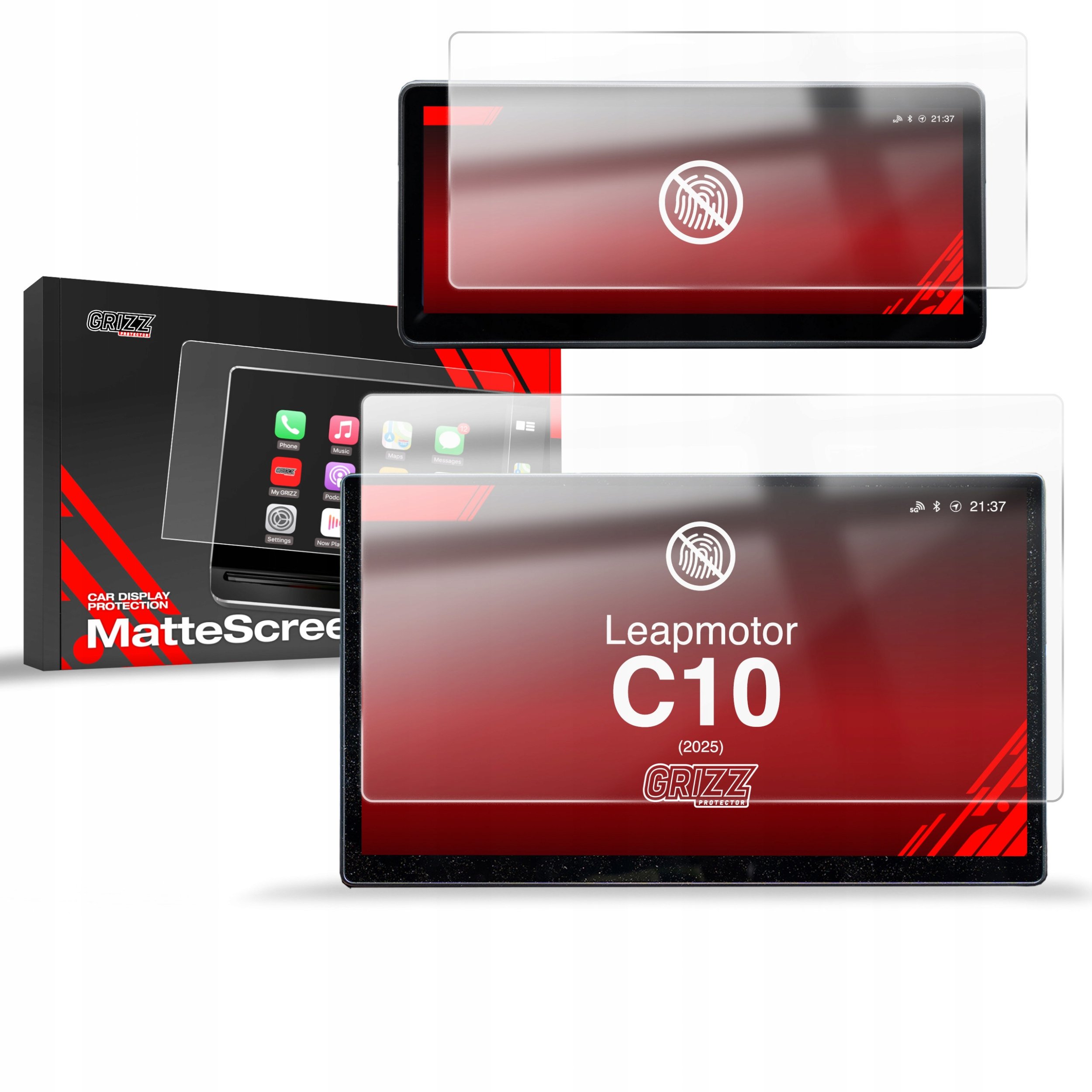 Folia matowa GrizzGlass CarDisplay Protection do Leapmotor C10 14,6" (2025) [2w1]