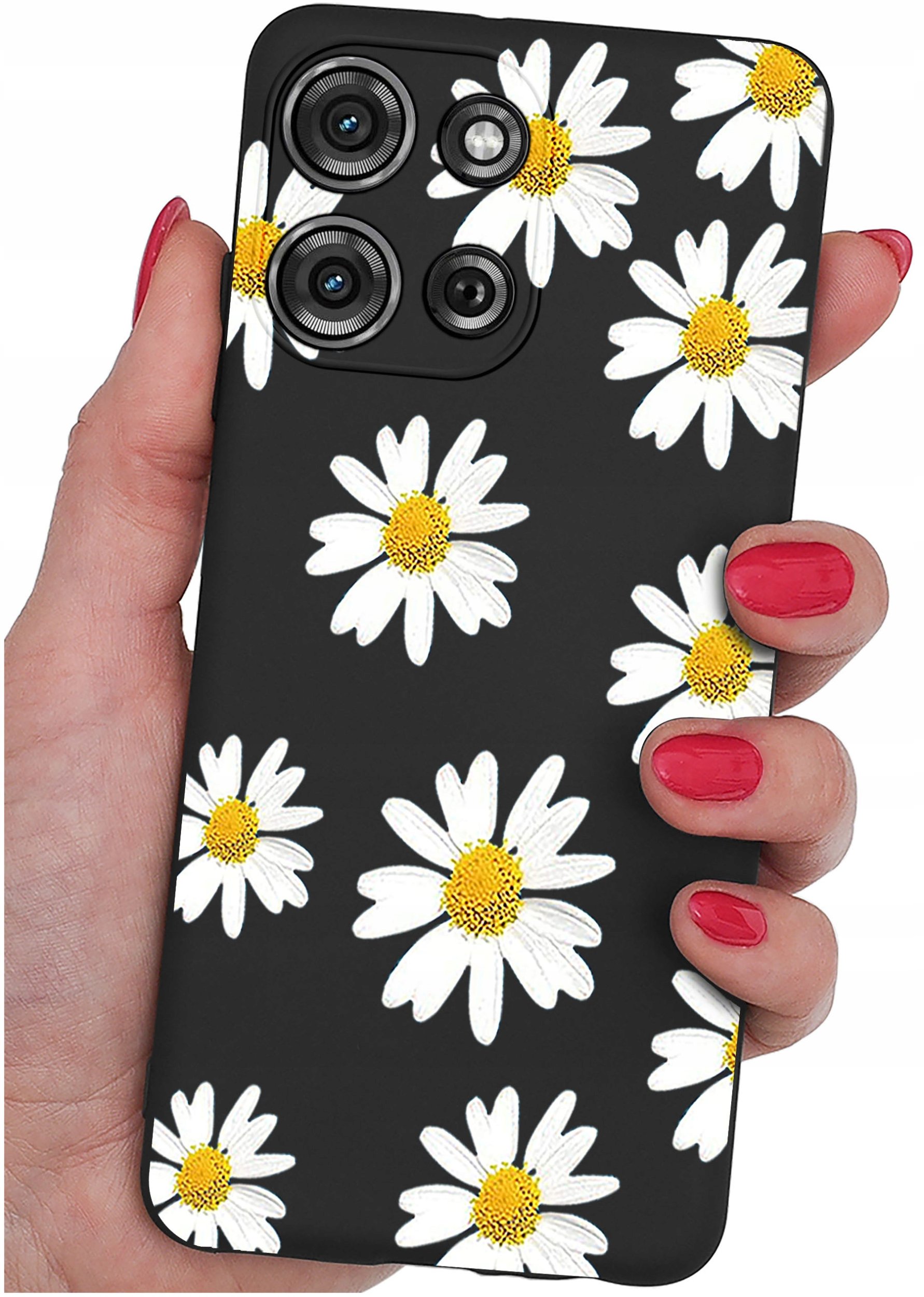 Etui do Motorola G75 5G | WZORY | SILIKONOWE MATT SZKŁO 9H