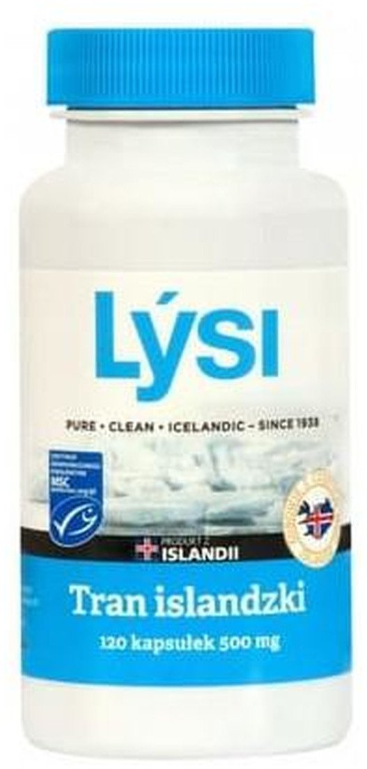 LYSI_Tran islandzki 500mg suplement diety 120 kapsułek