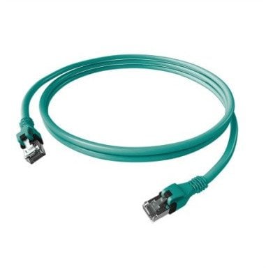 EasyLan DualBoot PushPull Patch Cable Cat.6A (Class EA), S/FTP, RJ45 / RJ45, turkusowy, 5 m