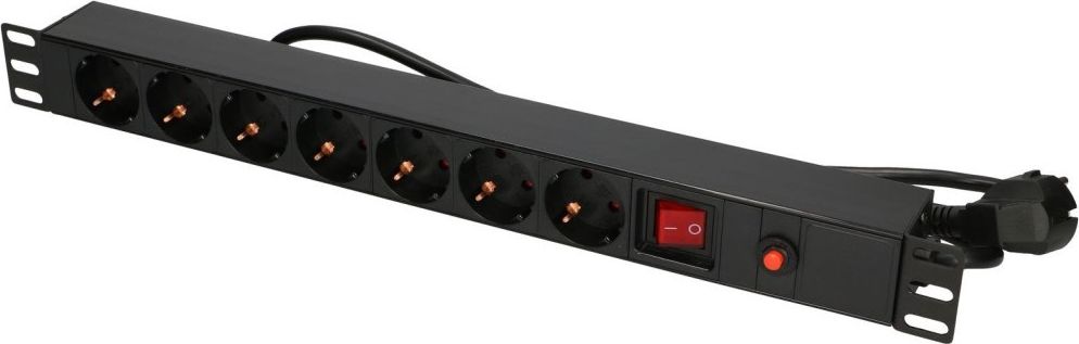 ExtraLink Listwa zasilająca 19" PDU 7x Schuko z wyłącznikiem (EX.12967)