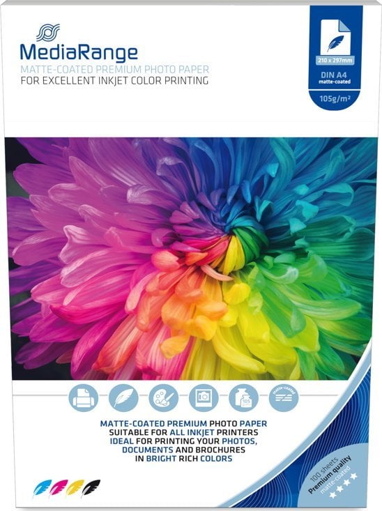 MediaRange MediaRange Fotopapier matt f. Tintenstrahldr. 105g 100 Blatt