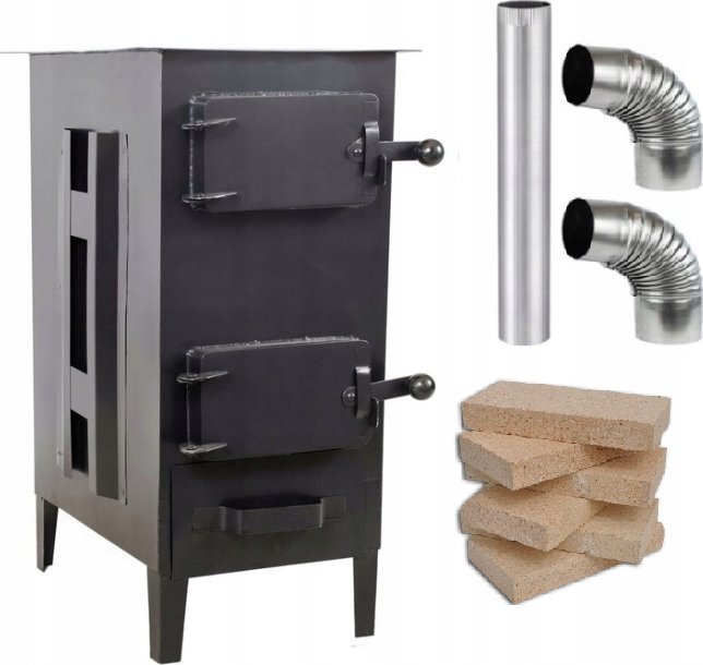 TopStoc Piec Piecyk SZAMOTOWY Koza APOLLO + ZESTAW RUR ATEST POLSKA produkcja