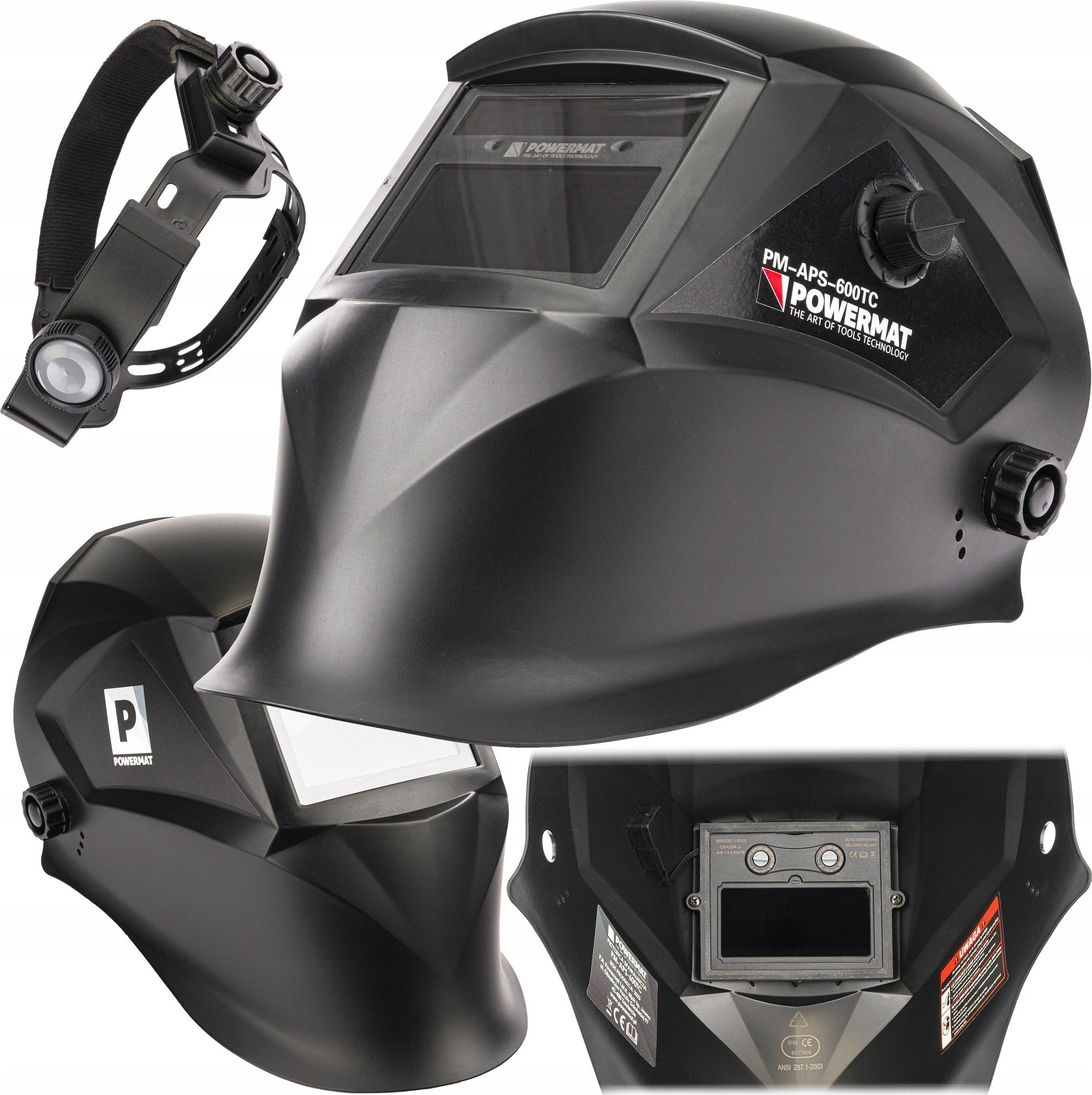 Powermat SAMOŚCIEMNIAJĄCA MASKA PRZYŁBICA SPAWALNICZA TRUE COLOR AUTOMATYCZNA LCD