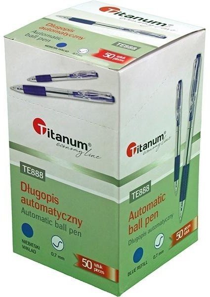 MG Długopis automat. z gripem 0,7mm niebieski (50szt)