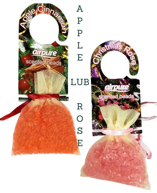 Odświeżacz angielski w woreczku saszetka z zapachowymi kulkami rose lub apple cinamon airpure