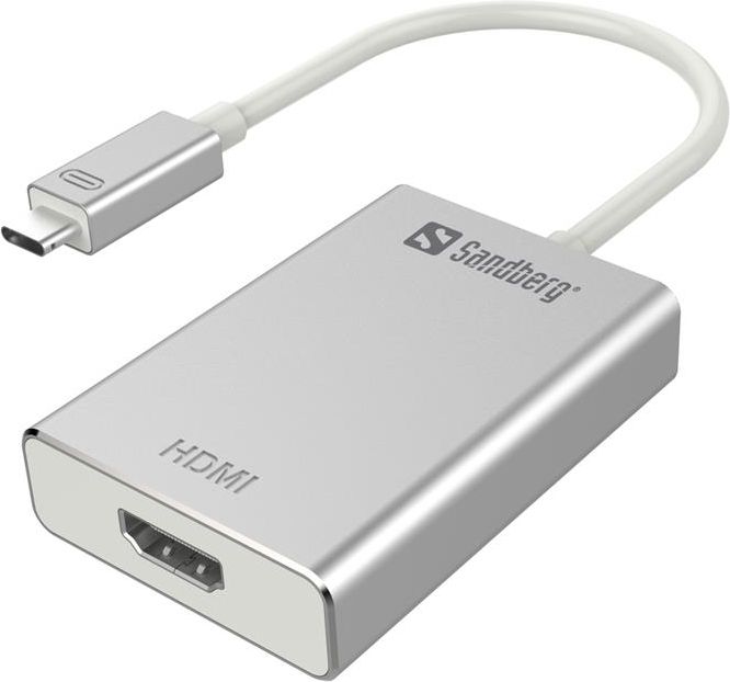 Adapter USB Sandberg USB-C - HDMI Srebrny (136-12)