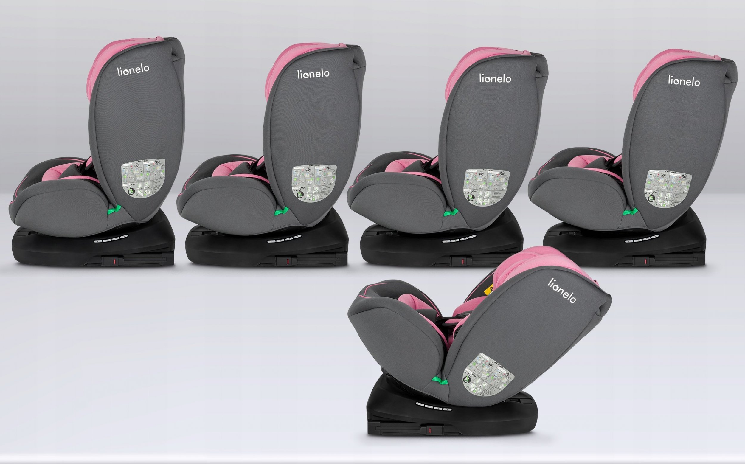 Fotelik samochodowy Lionelo FOTELIK SAMOCHODOWY OBROTOWY BASTIAAN I-SIZE 0-36KG 40-150CM PINK BABY