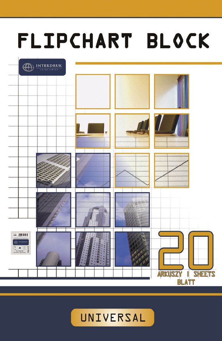 Interdruk Blok do flipcharta A1 gładki 20 kartek