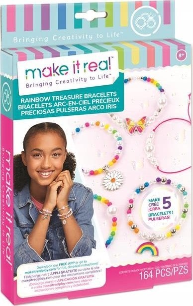 Make it real MAKE IT REAL Bransoletki Rainbow Treasur, zestaw kreatywny