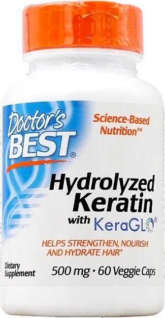 DOCTORS BEST Doctor's Best - Hydrolizowana Keratyna, 500mg, 60 vkaps