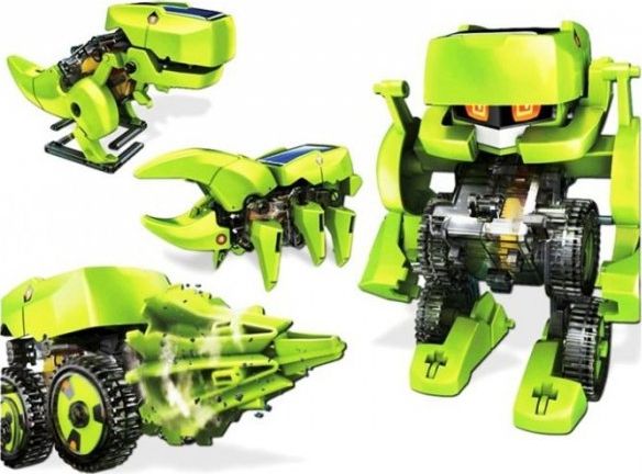 Lean Sport Import LEANToys Robot Solarny 4 w 1 Baterie Słoneczne Dinozaur DIY