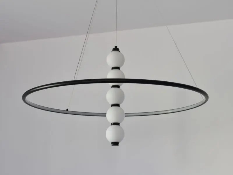 Nowoczesna lampa led Sunrise czarna 80cm z barwą ciepłą 3000K