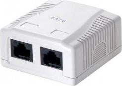 LogiLink Gniazdo natynkowe kat.6, 2 x RJ45 UTP, czysta biel - NP0072