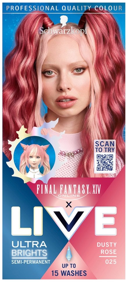 Schwarzkopf Live Ultra Brights X Final Fantasy XIV Online farba do włosów 025 Dusty Rose