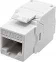 Adapter AV Alantec Moduł keystone RJ45 beznarzędziowy UTP kat.5e, SLIM, kolor biały (MB008-WE)