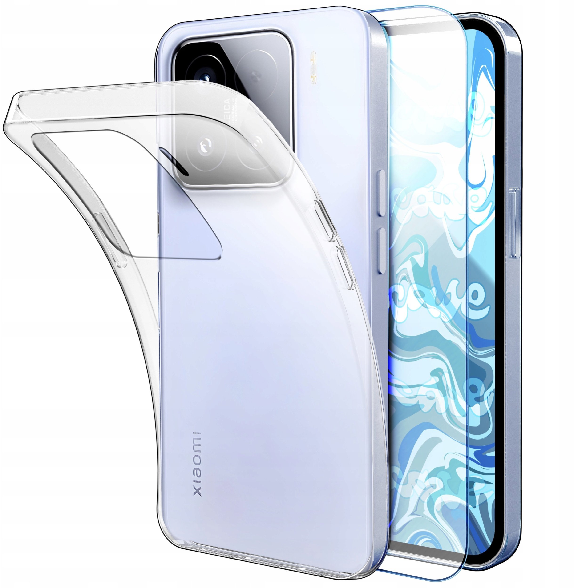 Etui Do Xiaomi 15 (Przezroczyste, Silikonowe, Ochronne, Case) Szkło 9H