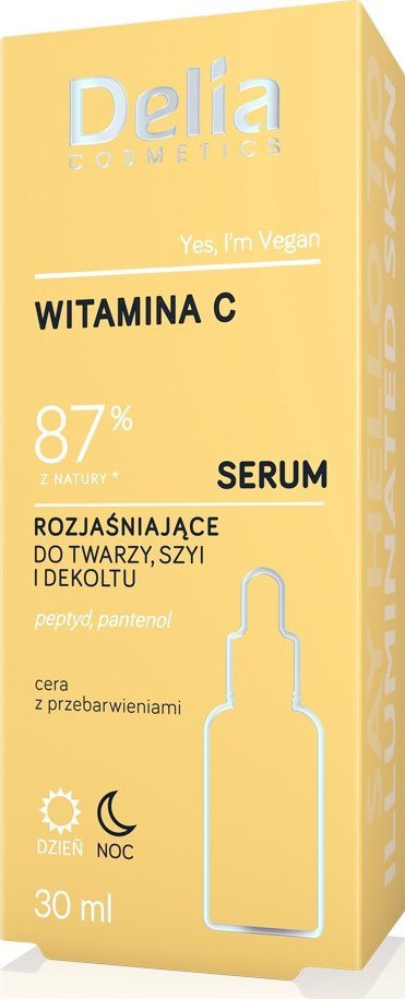 Delia Witamina C - 87% z natury - Serum rozjaśniające do twarzy, szyi i dekoltu 30ml