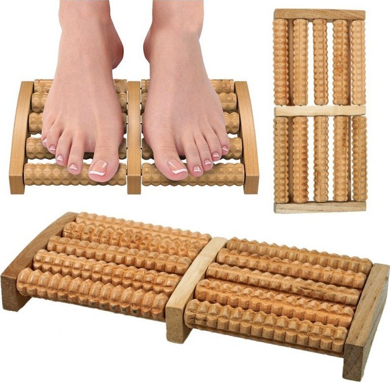Masażer PrzydaSie Masażer Do Stóp Tradycyjny Drewniany Roller 2 X 5