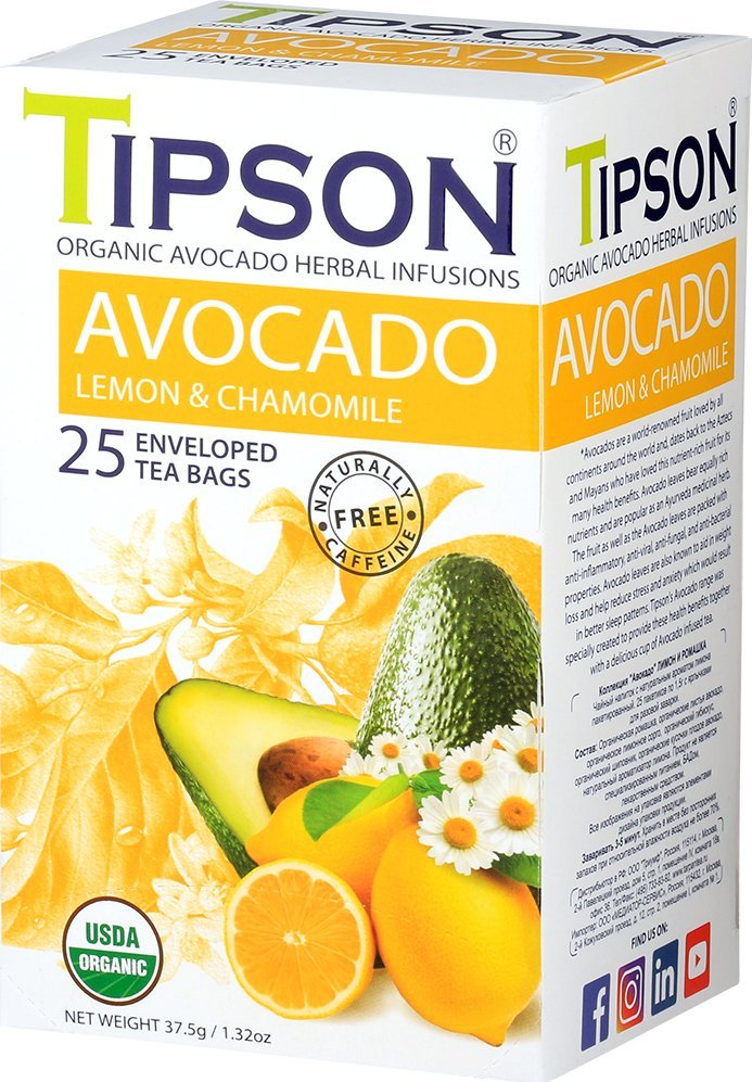 Tipson Herbata organiczna Avocado Lemon Chamomile - 25 szt