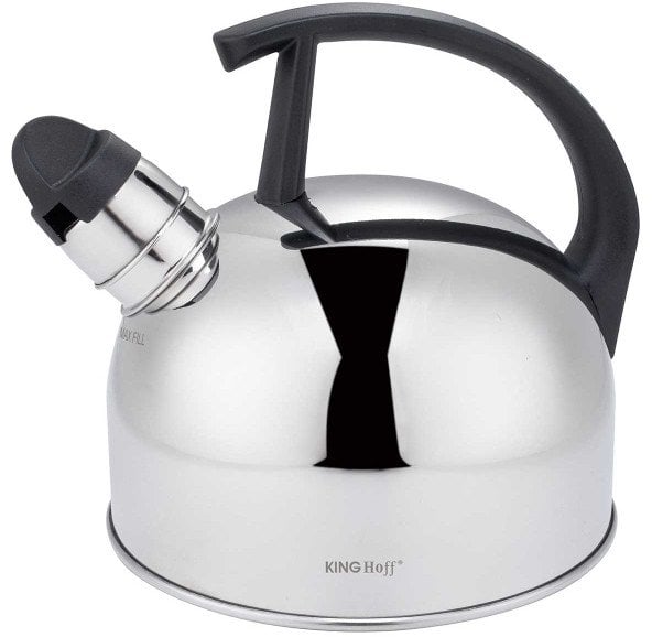 CZAJNIK 1,5L Z GWIZDKIEM KINGHOFF KH-1896 SREBRNY