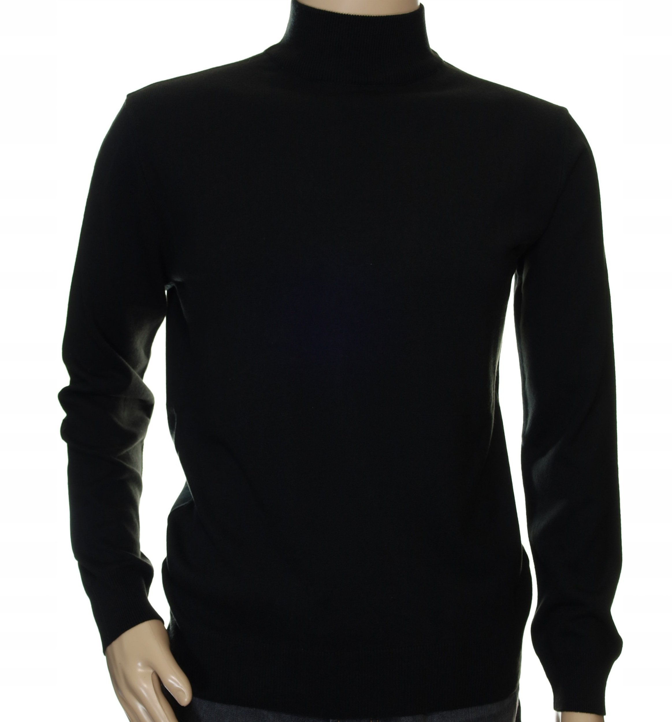 Sweter kaszmirowy półgolf męski z kaszmiru i wełny merynosów ze stójką XL czarny 411