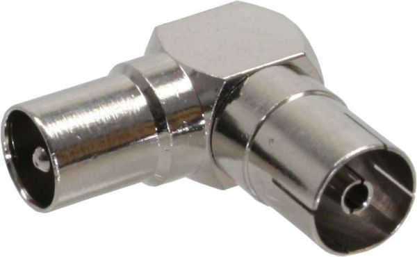 InLine Antenowe złącze koncentryczne IEC męski - żeńskie kątowe metalizowane (69915M)