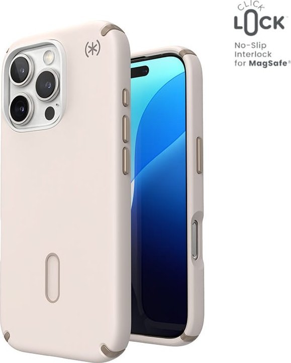 Speck Speck Presidio2 Pro ClickLock & MagSafe - Etui iPhone 16 Pro (Bleached Bone / Heirloom Gold / Hazel Brown)