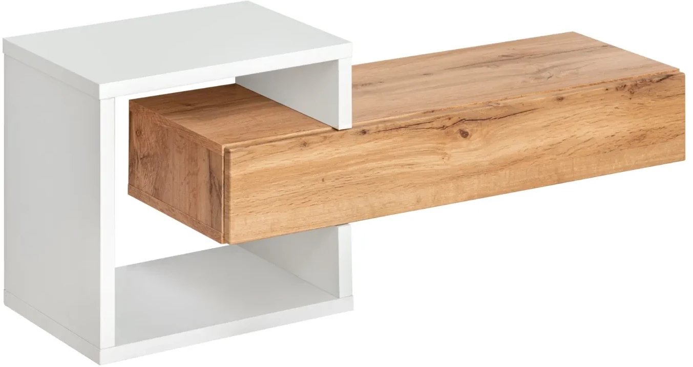 Konsola wisząca EASY 100x40 dąb wotan/biała ASM Meble