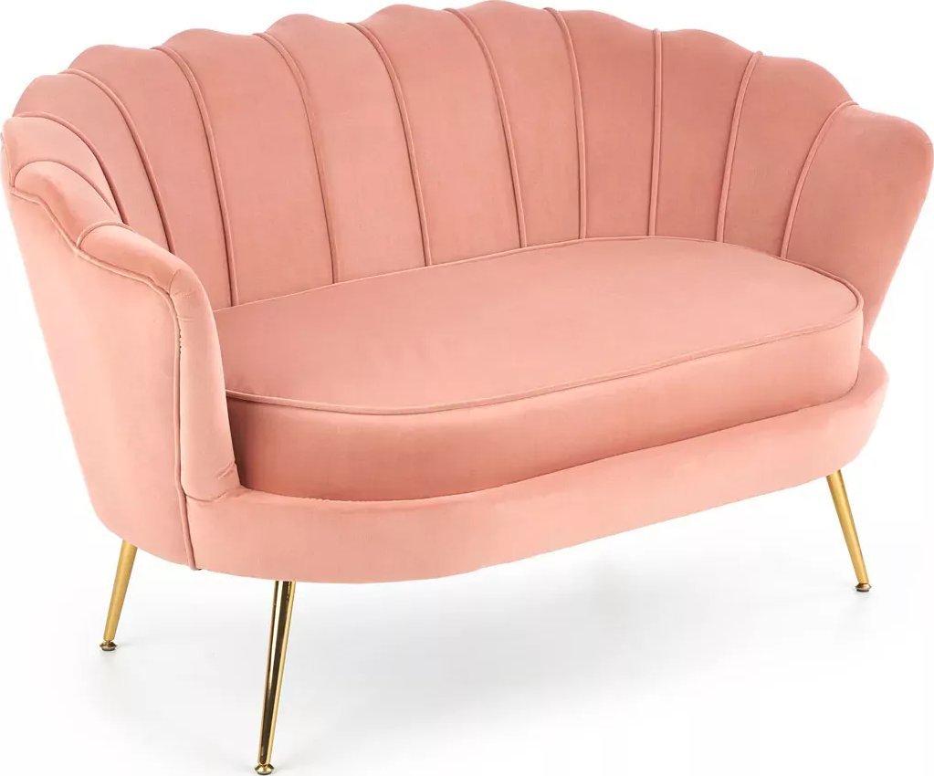 Elior Różowa dwuosobowa sofa muszelka - Vimero 4X