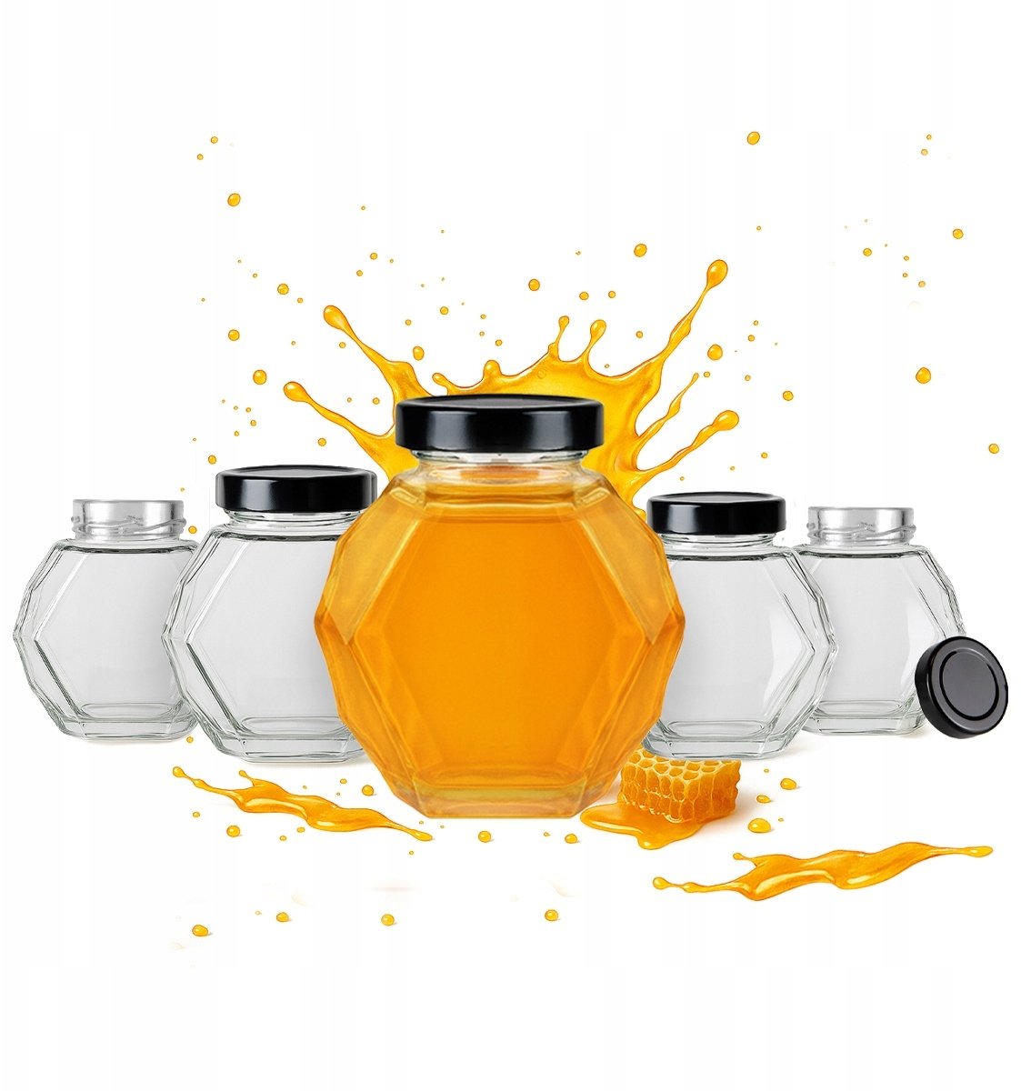 20x Słoik Szklany GUCIO 200ml na Miód Konfitury Świeczki Wesele Ślub Słoiki