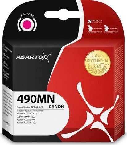 Tusz Asarto Tusz Asarto do Canon 490MN | 0665C001 | 70ml | magenta
