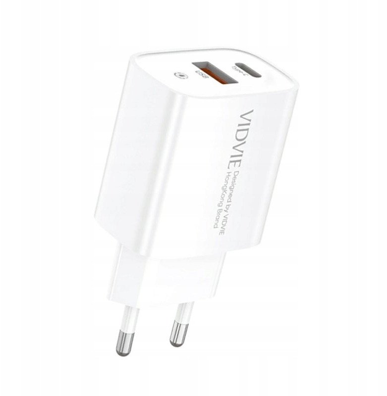 Ładowarka TypC USB A Szybkie ładowanie Dwa porty 1x USB C 1x USB A 20W