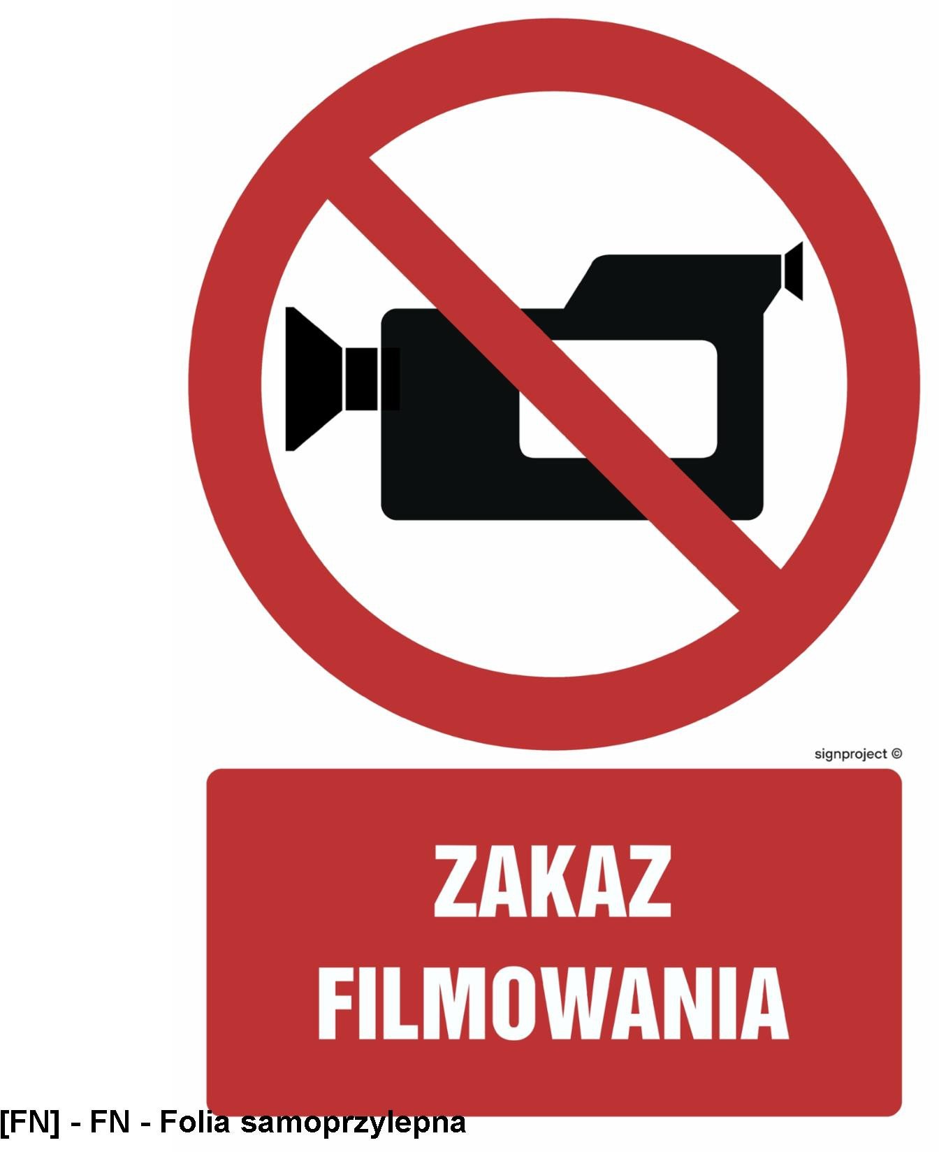 GC029 - Zakaz filmowania 250x375