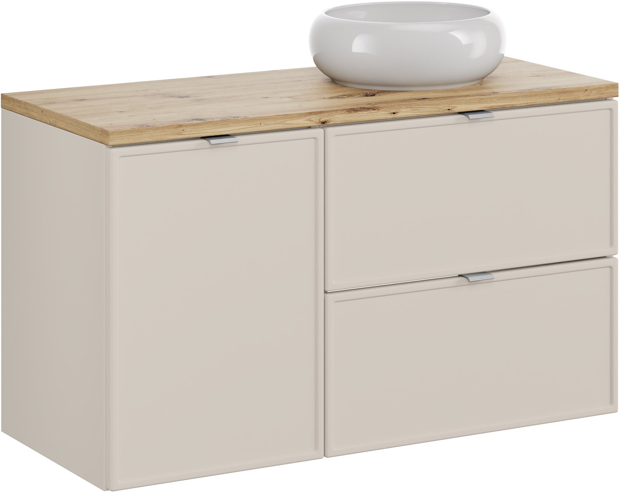 Zestaw meblowy 100cm z blatem i umywalką nablatową Wiki