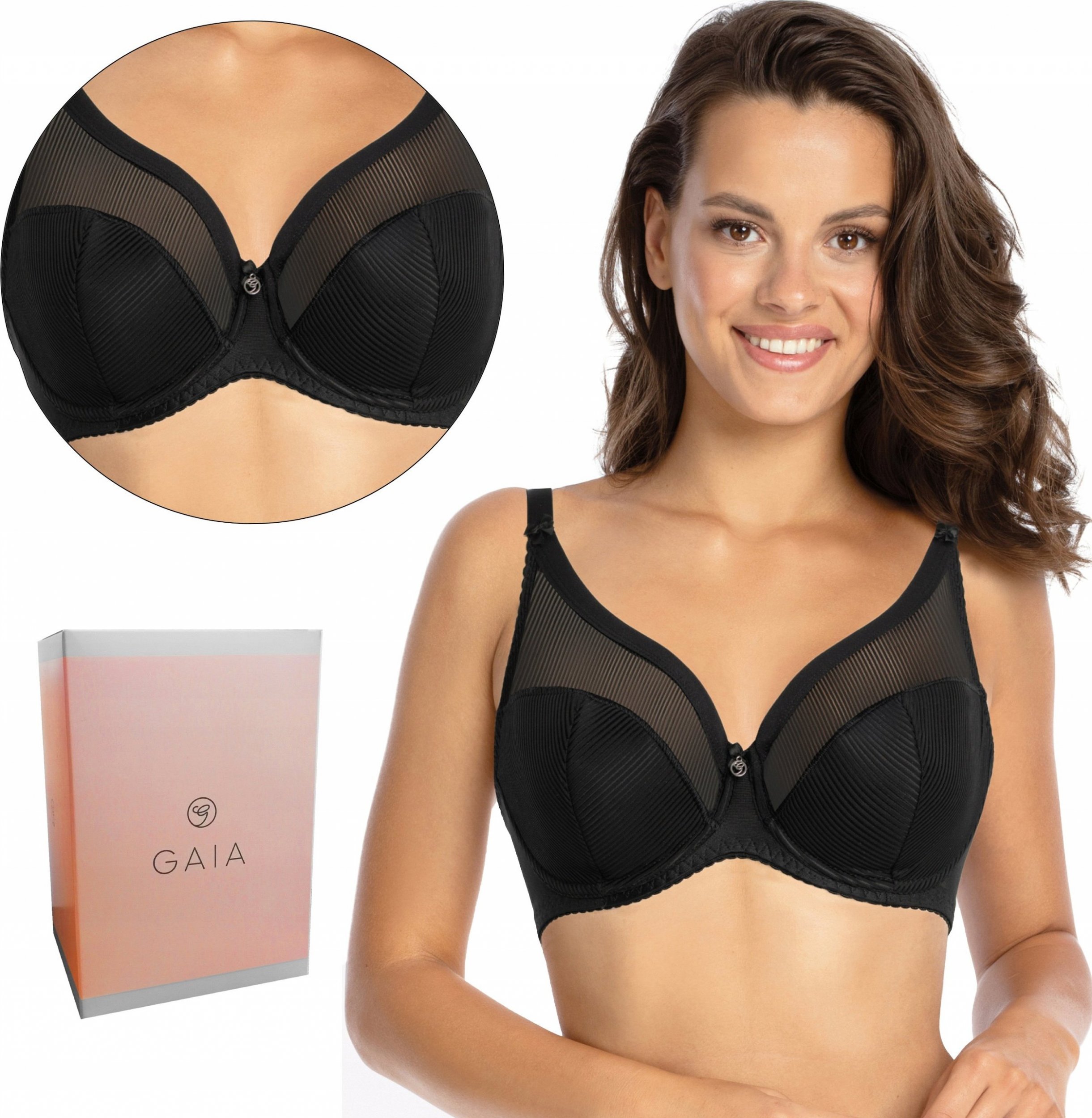 Gaia Biustonosz półusztywniany GAIA 1058 SONIA nero 80H