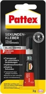 Pistolet do kleju Pattex Pattex Sekundenkleber Glas, Tube mit 3g, 9H PSV1C