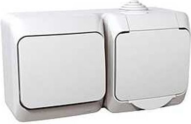 Schneider Electric Zestaw łącznik i gniazdo pojedyncze z uziemieniem (WDE000580)