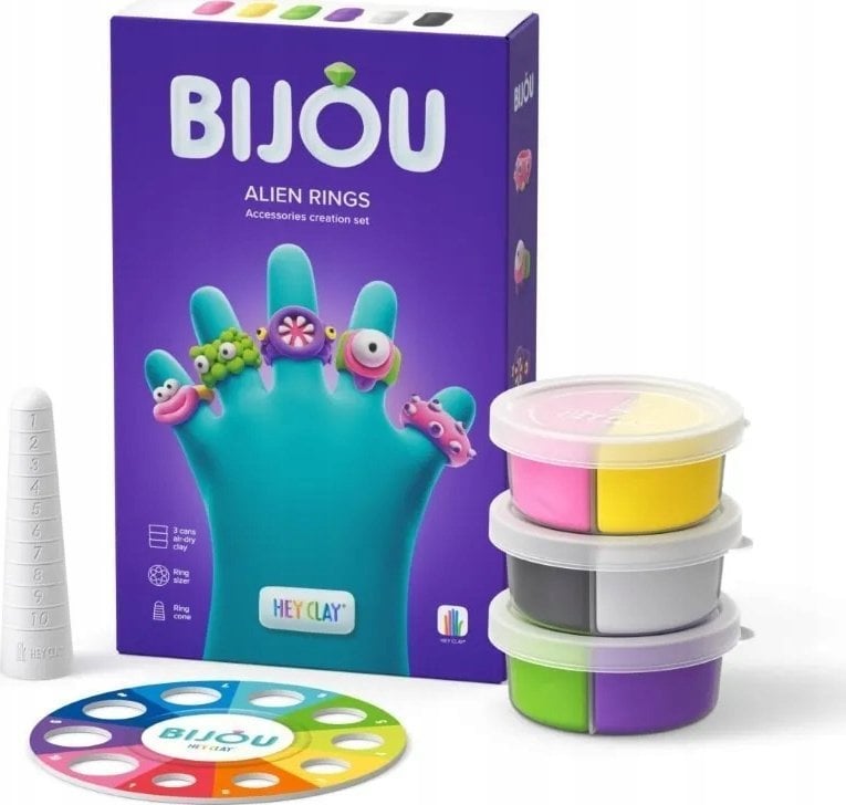 Tm Toys Masa Plastyczna Hey Clay Bijou Alien Rings