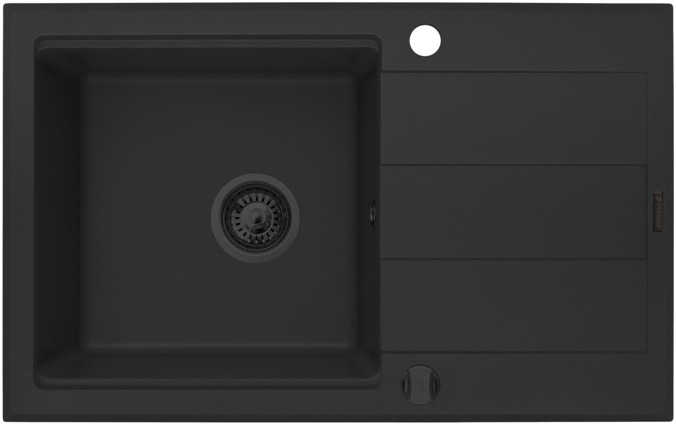 Zlew SPARTA PLUS LUX (78X48) 1B 1D, volcano Black Edition