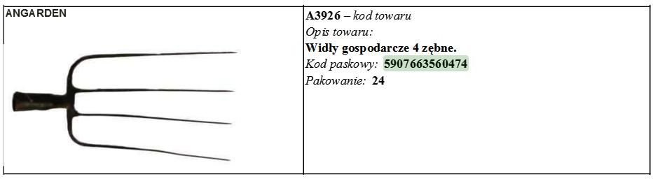 WIDŁY GOSPOD. 4z NIEOPRAWNE ANA3926 - A3926
