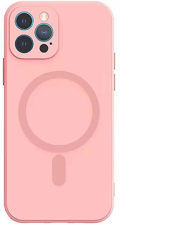 Mocco MagSilicone Soft Back Case Silicone Case for Apple iPhone 12 Pro Pink