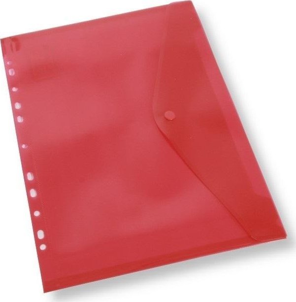 Teczka A4 kopertowa z europerforacją czerwona